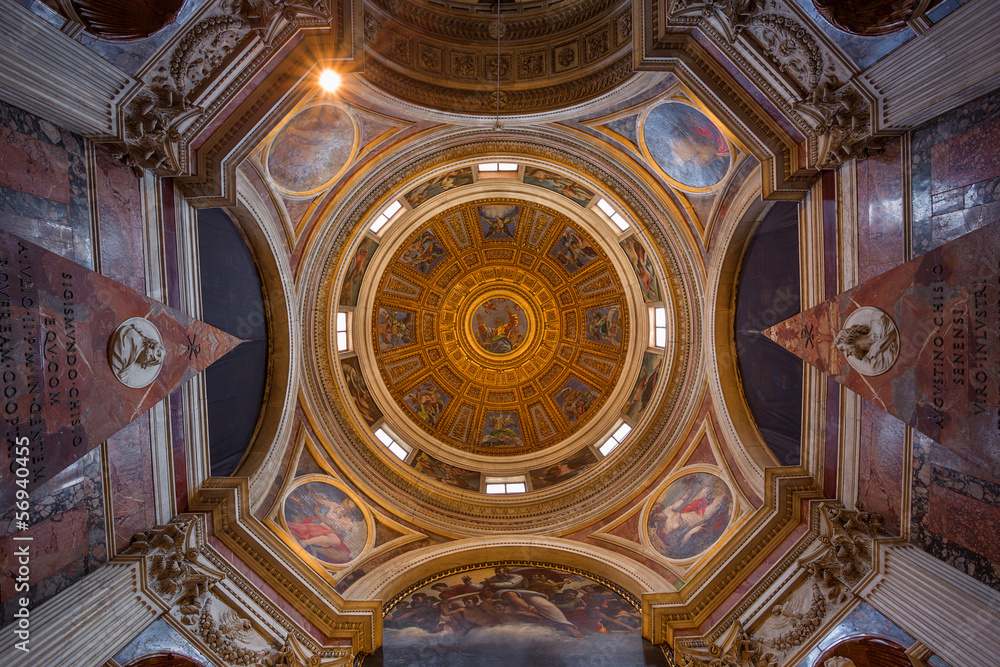 Fototapeta premium view of chapel at Santa Maria del Popolo church. Rome. Italy.