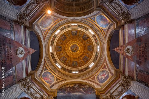 view of chapel at Santa Maria del Popolo church. Rome. Italy.