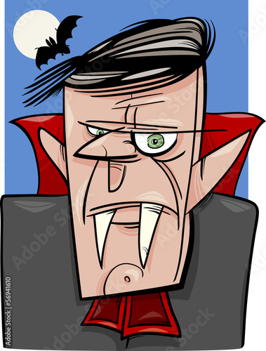 halloween vampire cartoon illustration