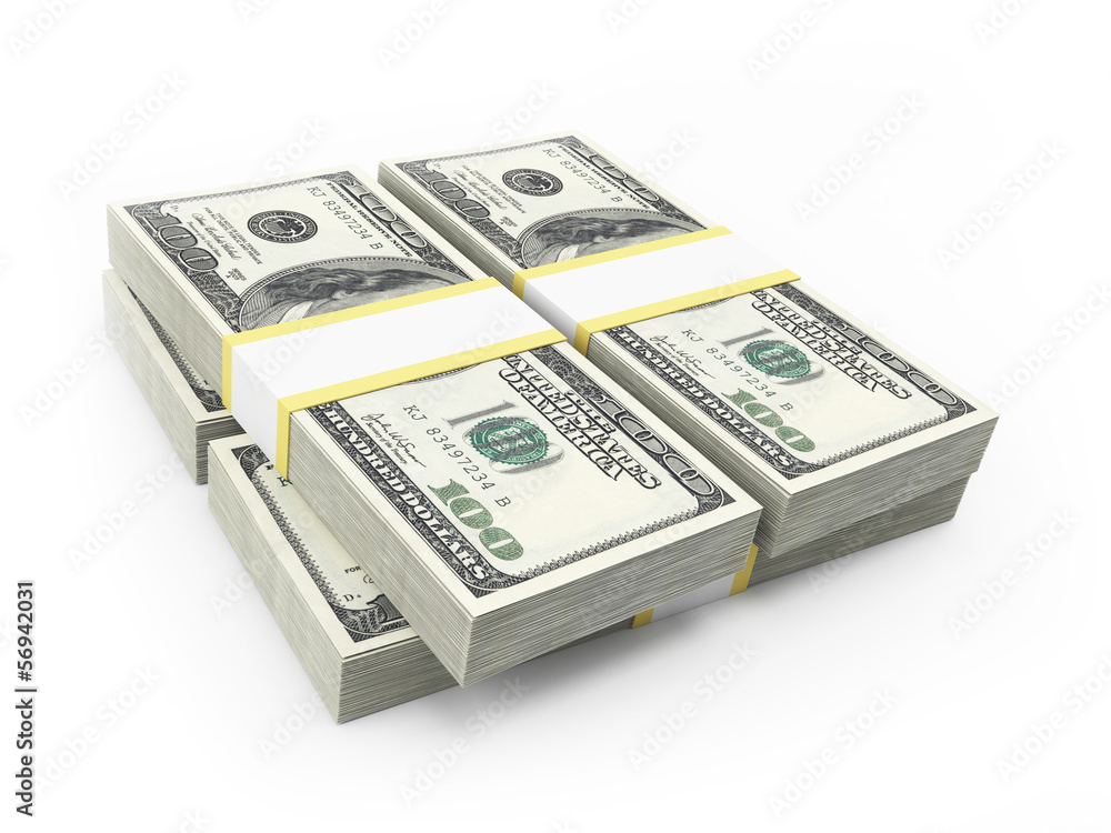 3d rendered illustration of some dollar stacks 3d rendered illustration of some dollar stacks