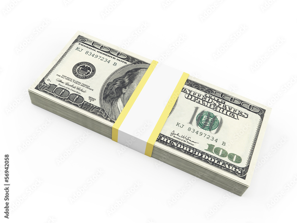 3d rendered illustration of a dollar stack 3d rendered illustration of a dollar stack
