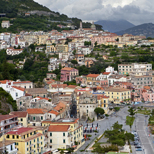 Aerial view of Vietri Sul Mare, Italy photo