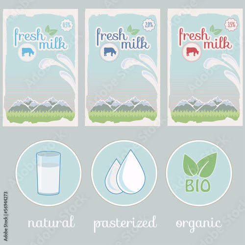 milk, product label, background packaging design