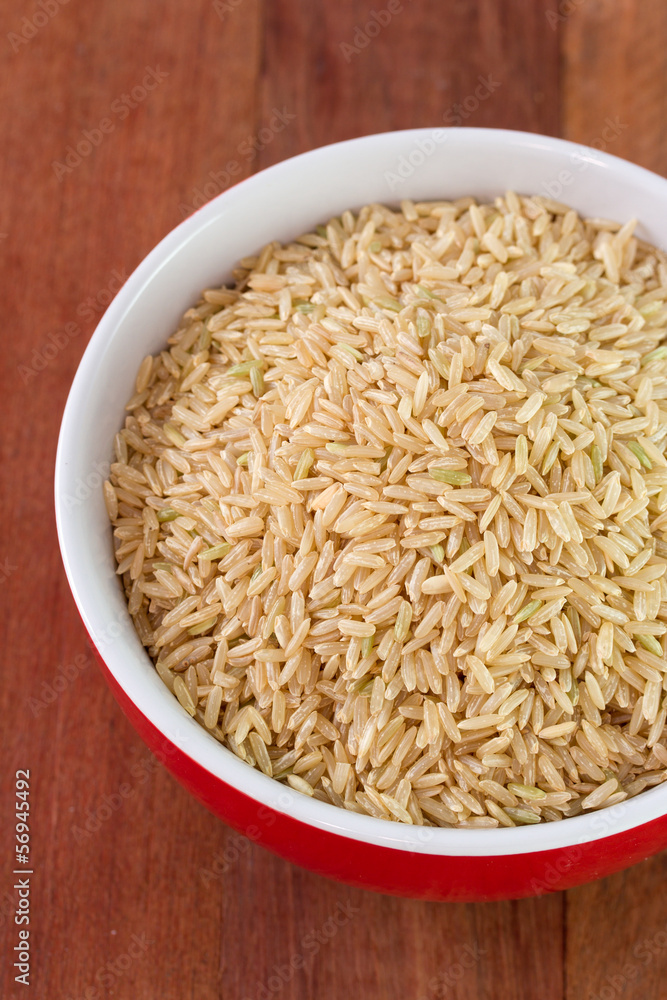 rice integral in red bowl rice integral in red bowl