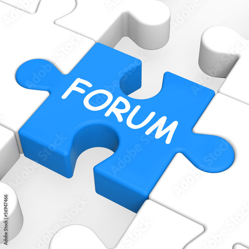 Forum Puzzle Shows Online Community Chat And Advice