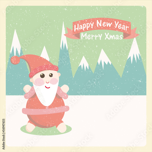 santa claus snow-capped mountains
