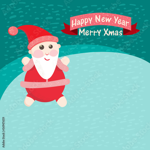 Santa Claus in the snow