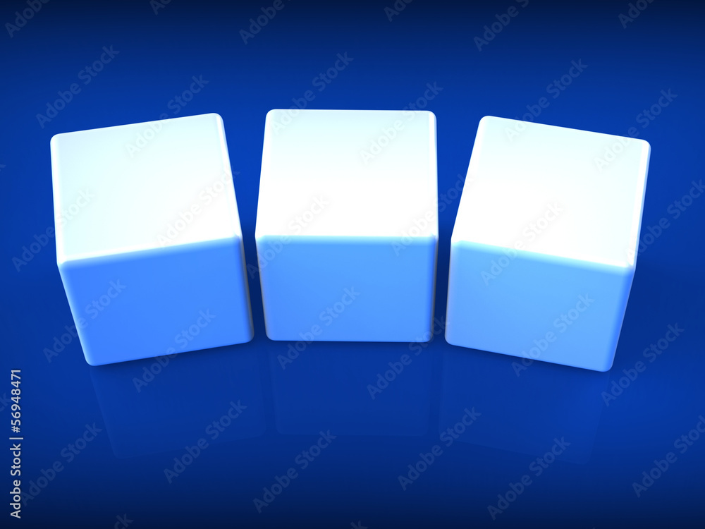 Three Blank Dice Show Copyspace For 3 Letter Word Three Blank Dice Show Copyspace For 3 Letter Word
