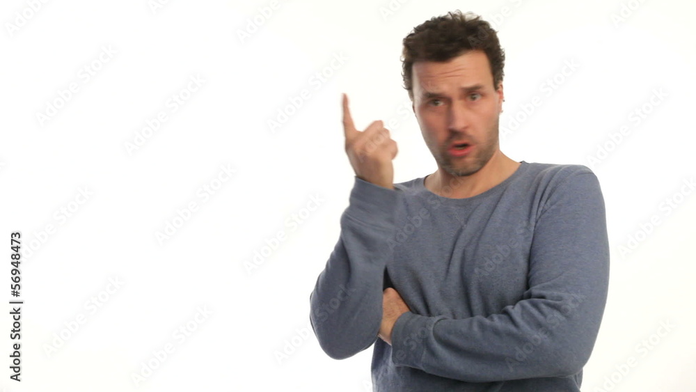 Mature man in his forties surprised. Shot on white background. Mature man in his forties surprised. Shot on white background.