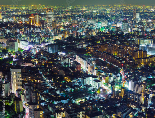 Tokyo city at night © leungchopan