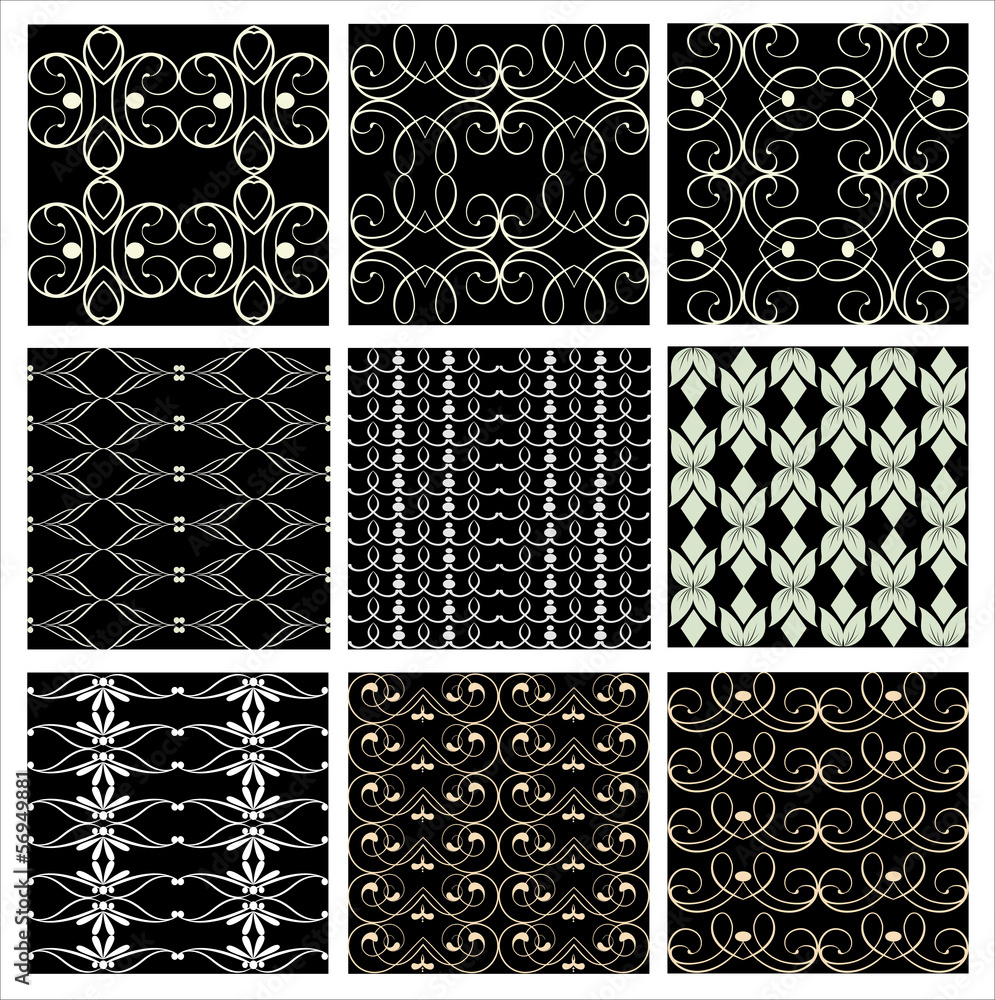 Set of seamless pattern, vector Set of seamless pattern, vector
