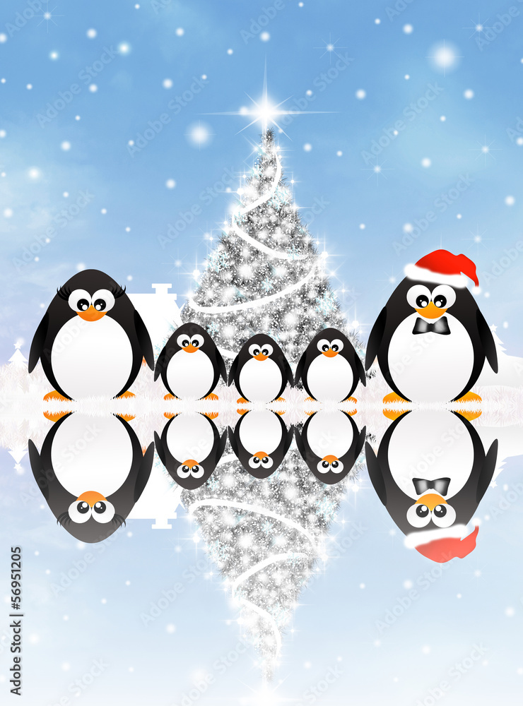 Penguins at Christmas