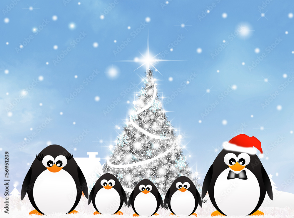 Penguins at Christmas Penguins at Christmas