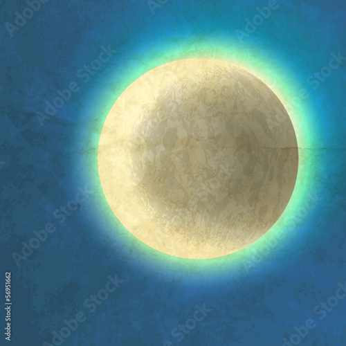 Halloween full moon vector illustration