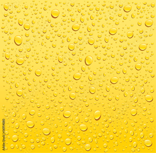 yellow water droplets background