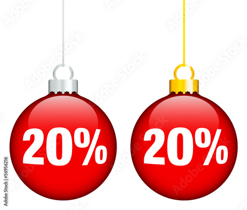 Christmas Balls Sale "20%" Red