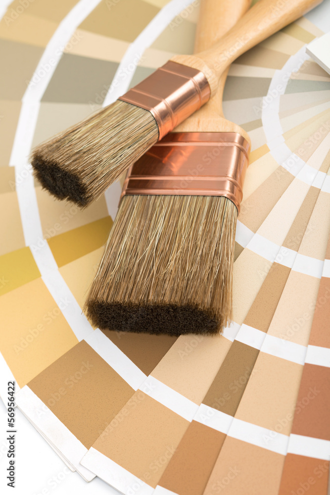 Beige Brown Mocca Color Palette With A Brush Stock Photo Adobe - Adobe Brown Paint Color Palette