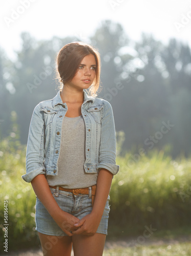 beautiful teenage girl outdoors