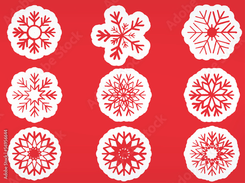 Snowflake set vector illustration