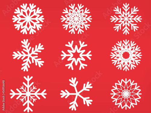 Snowflake set vector illustration