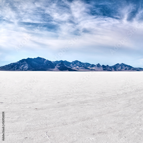 Bonneville salt flats with sky © Joshua Resnick