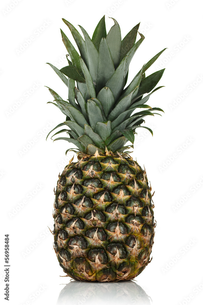 Ripe pineapple on white background Ripe pineapple on white background