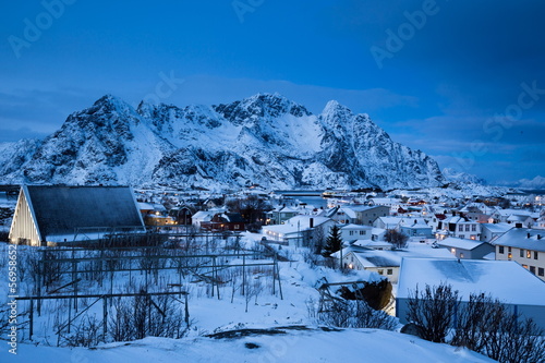 tipical village in lofoten iceland