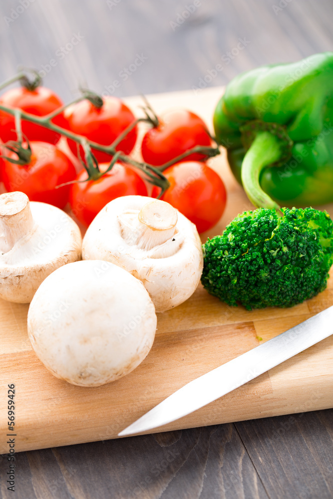Vegetables on a cutting board Vegetables on a cutting board