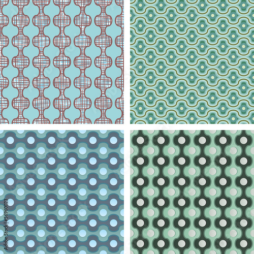 Variants of seamless patterns. vector decorations