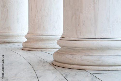 Base of Ionic Columns at Jefferson Memorial in Washington DC photo