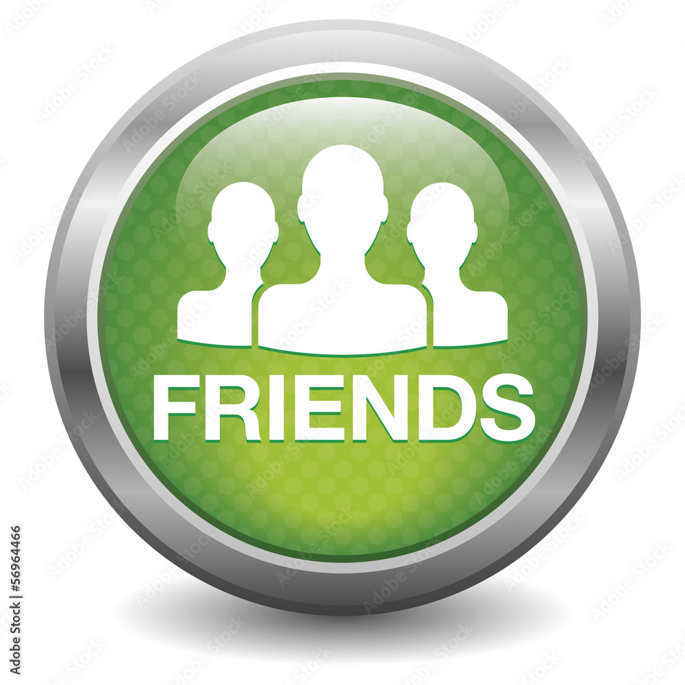 Green friends button Green friends button