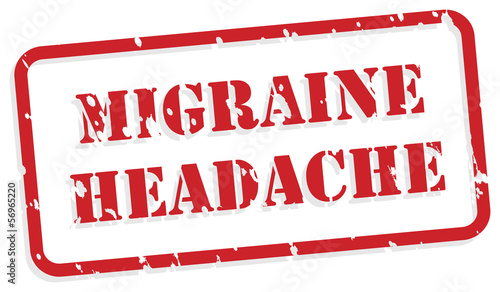 Migraine Headache Rubber Stamp