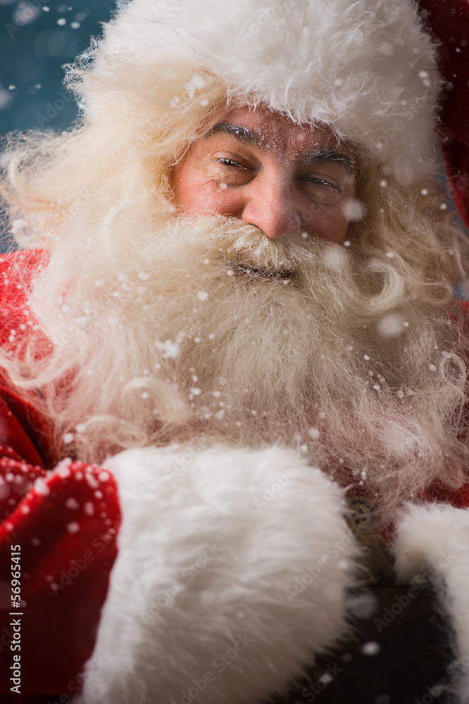Santa Claus standing outdoors at north pole Santa Claus standing outdoors at north pole