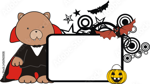 bear kid vampire halloween costume copyspace