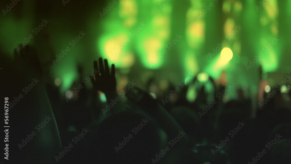 Crowd making party at a rock concert. Crowd making party at a rock concert.