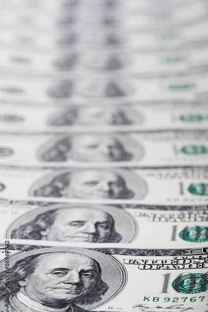 row of dollars row of dollars