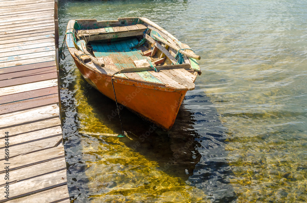 Old Orange Boat