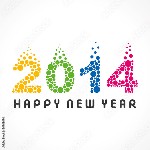 creative happy new year 2014 background vector