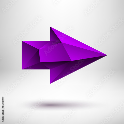 Purple Right Arrow Sign