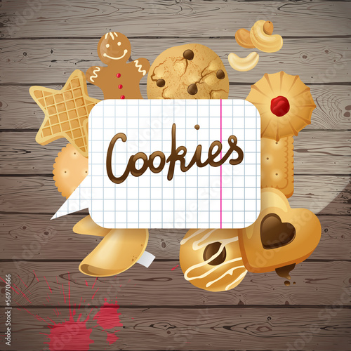 Background with cookies