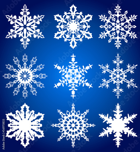 Set of snowflakes