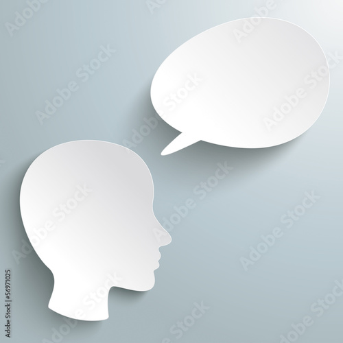 White Head Speech Bubble PiAd