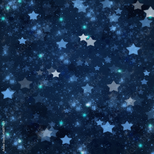 christmas stars on blue   background
