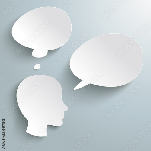 Head Thought und Speech Bubbles PiAd
