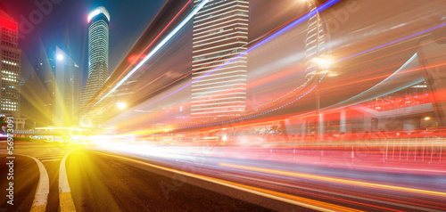 Photography the light trails