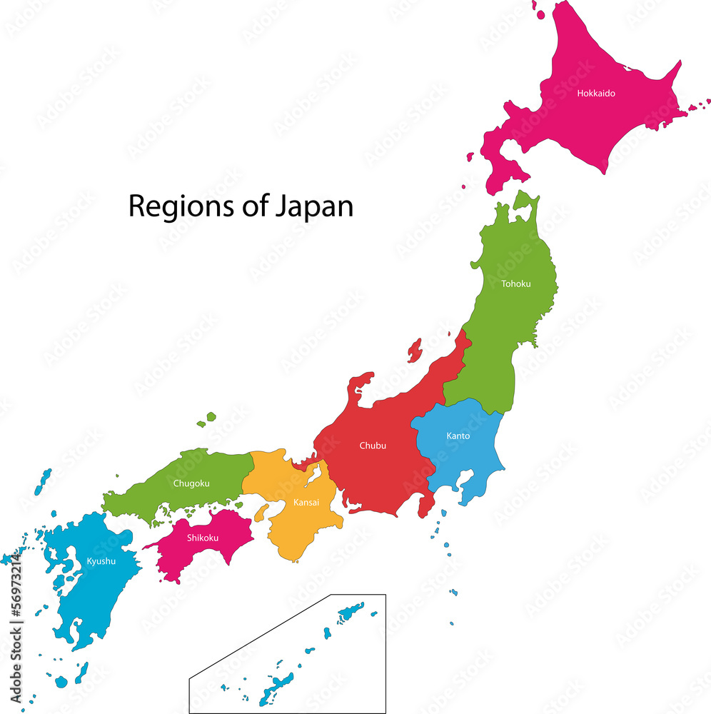 Obraz premium Japan map