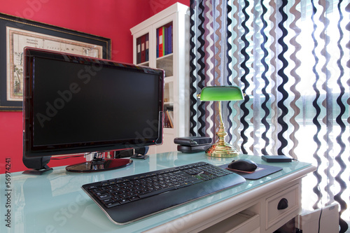 Tablou pe pânză Office workplace with computer