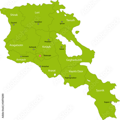 Green Armenia map
