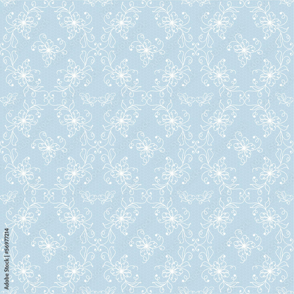 seamless blue abstract floral background