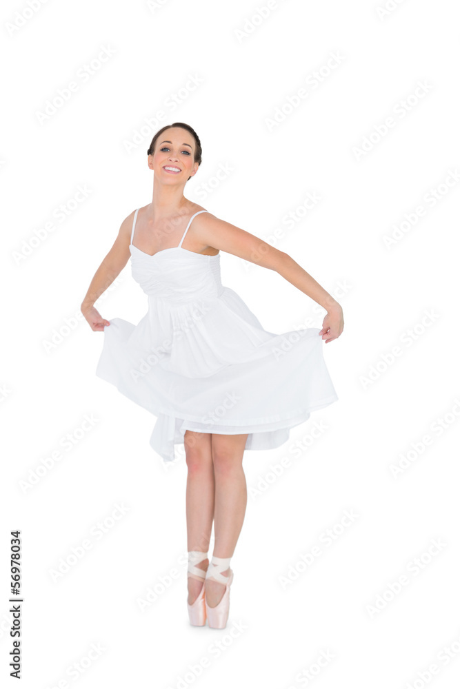 Smiling young ballet dancer isolated Smiling young ballet dancer isolated
